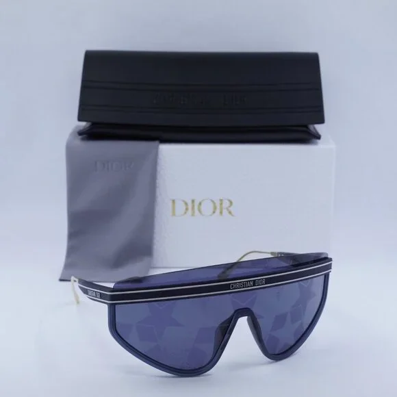 Dior DIORCLUB M2U 31B7 Shield Sunglasses - Matte Navy Blue - Picture 12 of 13